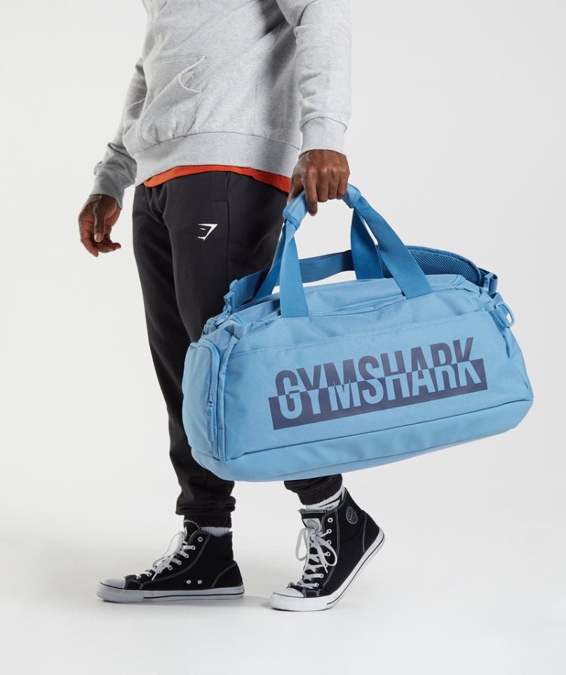 Gymshark Bold Gym Sports Bag Blue | CA N06A81